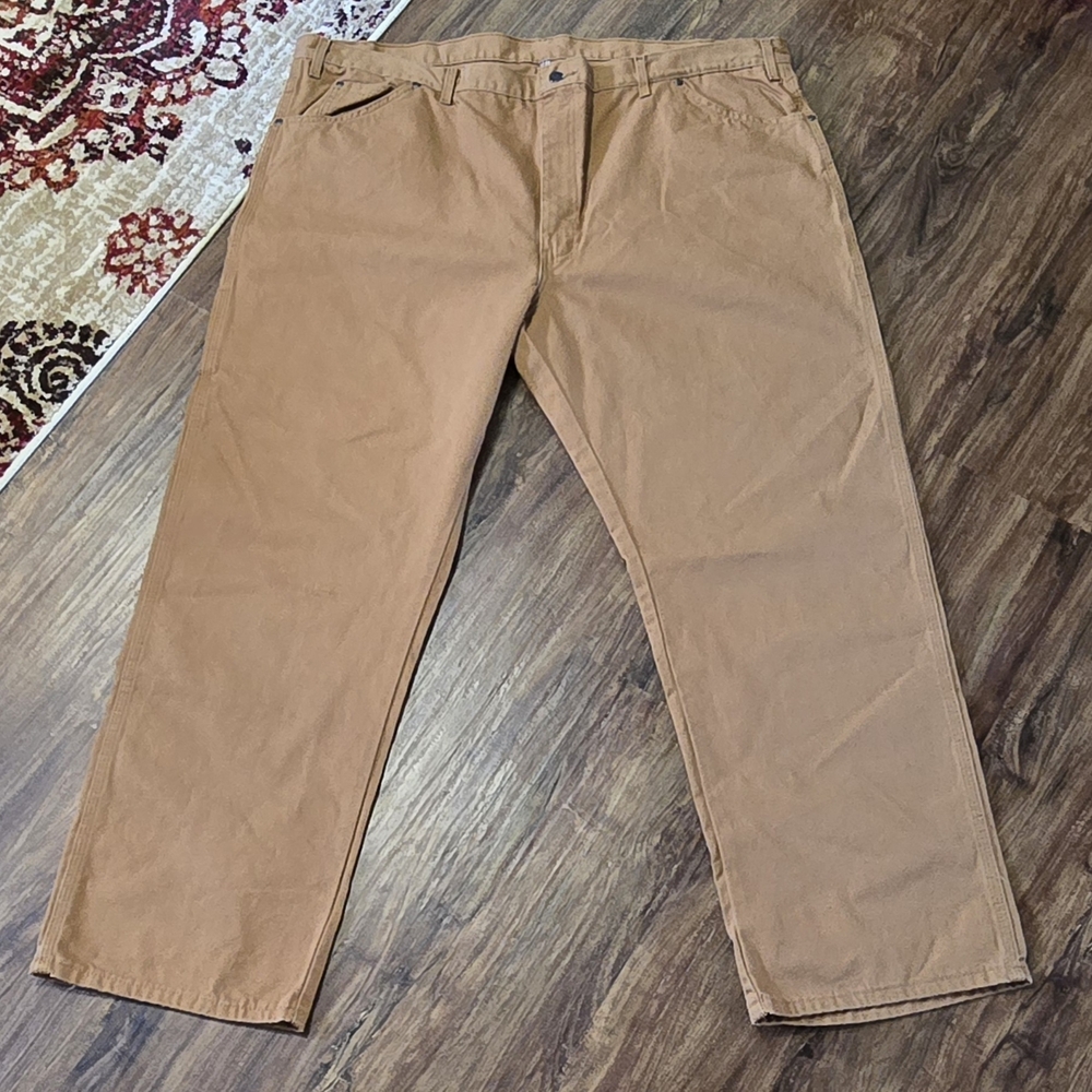 48x32 Dickies Carpenter Jeans Relaxed Fit Straight Leg Brown Work Pants